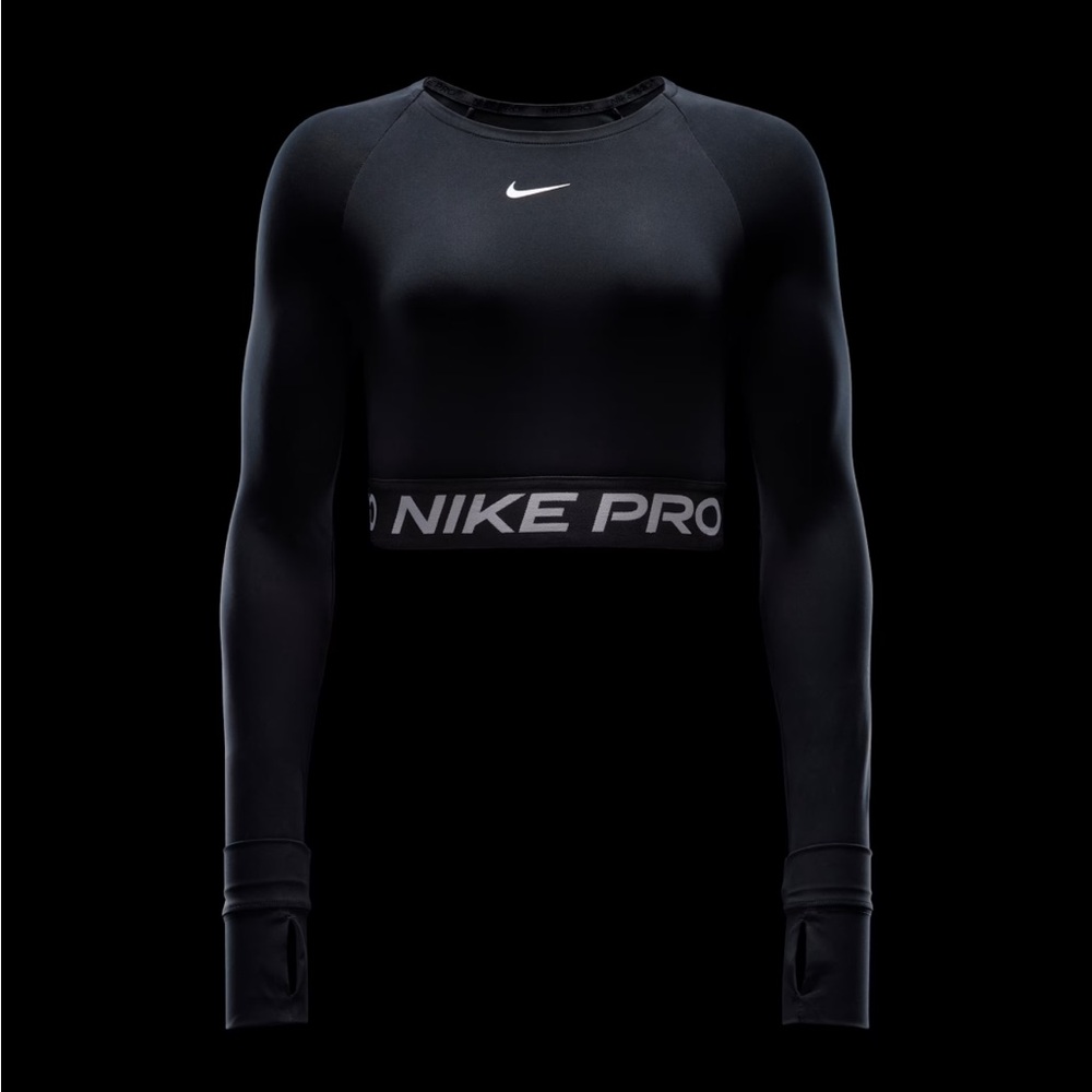 Nike Pro Women's Dri-FIT Cropped Long-Sleeve Top
